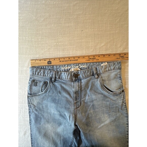 Triple Five Soul Men’s Sz 34 Light Wash Jorts‎ Denim Jean Shorts 555 Soul Y2K - Picture 10 of 15